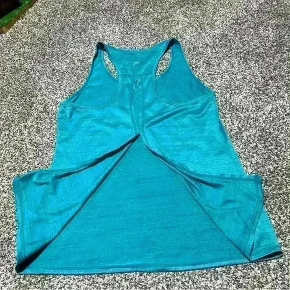 HEAD Tennis Tank Top Womens Size S Ladies Court Scoop Neck Open Back Turquoise - Picture 7 of 7